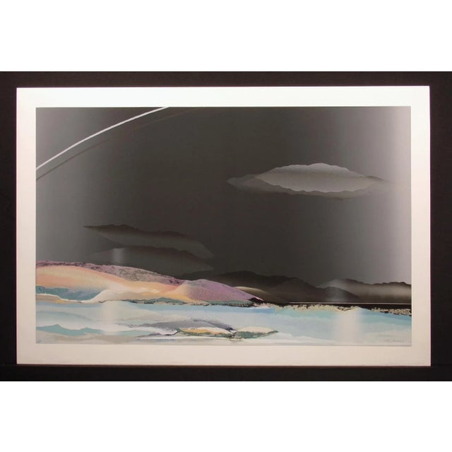 1980s Elba Alvarez "Winter" Hand Signed and Numbered Textured Serigraph For Sale - Image 5 of 7