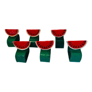 Vintage Paper Mache Watermelon Napkin Holders - Set of 6