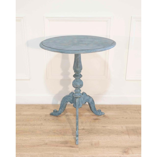 19th Century Swedish Tripod Oval Table in Original Painted Finish For Sale - Image 4 of 7