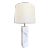 Minimalist White Marble Plinth Table Lamp Knoll-Style (After Nessen) For Sale