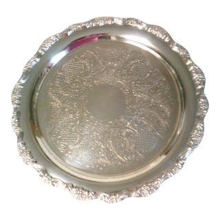 Towle Ep Silver Plate Round Platter For Sale