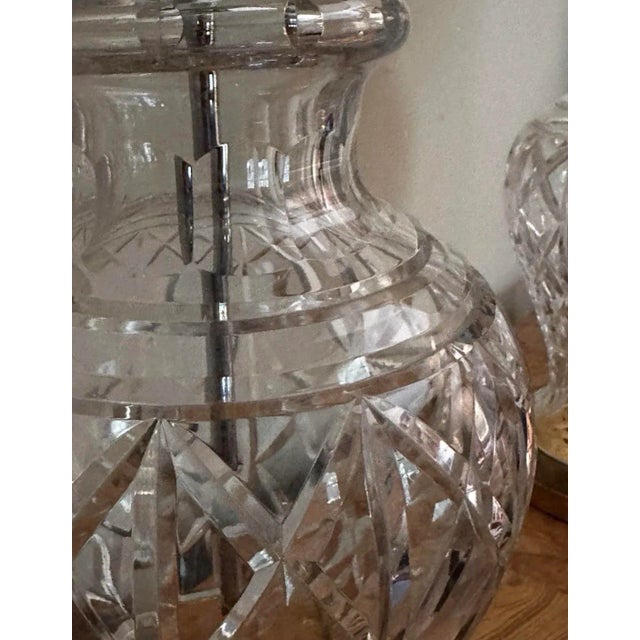 1980s Pair of Large Waterford Crystal Table Lamps For Sale In New York - Image 6 of 7
