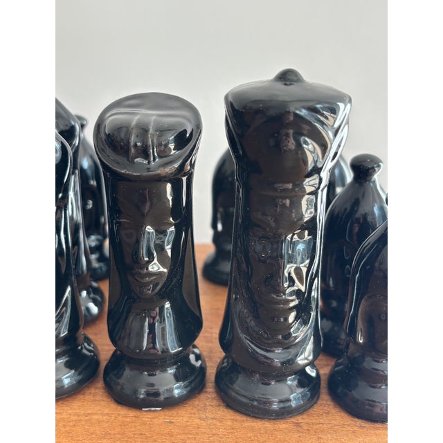Vintage Duncan Ceramic Chess Pieces, Complete Set of 32 For Sale - Image 9 of 11