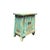 1990s 16.25" Distressed Light Blue 2 Doors End Table Nightstand Chest For Sale - Image 5 of 6