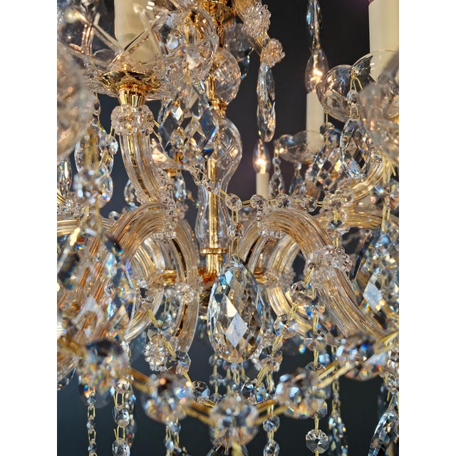 Glass Maria Theresa Style Crystal Chandelier Handmade Luxury European Chandelier For Sale - Image 7 of 8