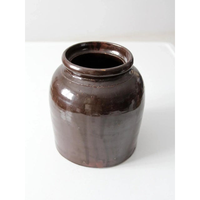 Red Wing Pottery Antique Stoneware Crock Attributed to Red Wing For Sale - Image 4 of 9