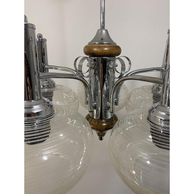 Vintage Five-Light Sputnik Chandelier by Emi Poljčane, Former Yugoslavia, 1983 For Sale - Image 11 of 17