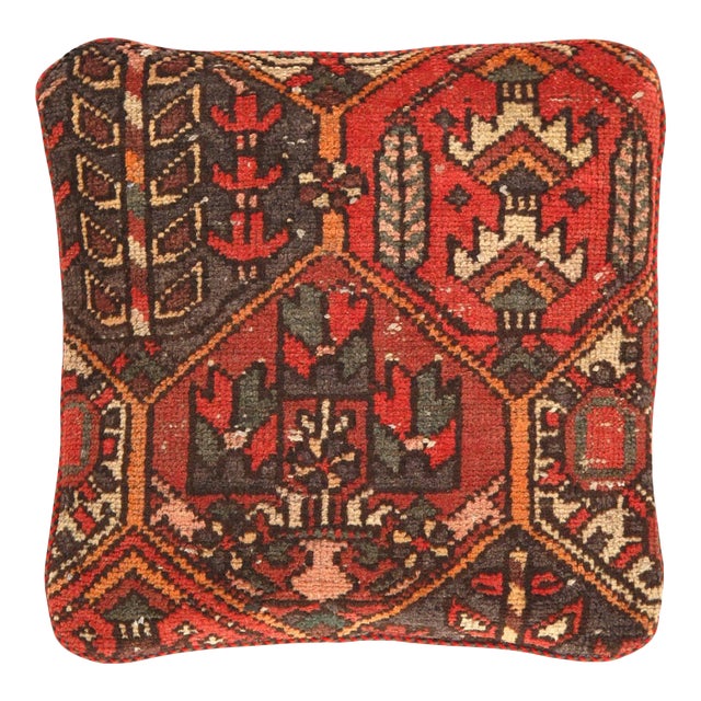 Pasargad Vintage Hand Knotted Farahan Rug Pillow For Sale
