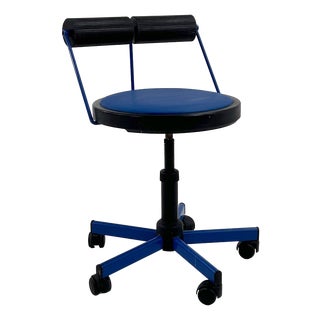 Adjustable Blue Desk Chair from Bieffeplast, 1980s For Sale