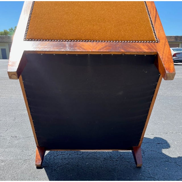 Wood Dessin Fournir Eyton Bergere. Mohair, Mahogany Club Chair For Sale - Image 7 of 17