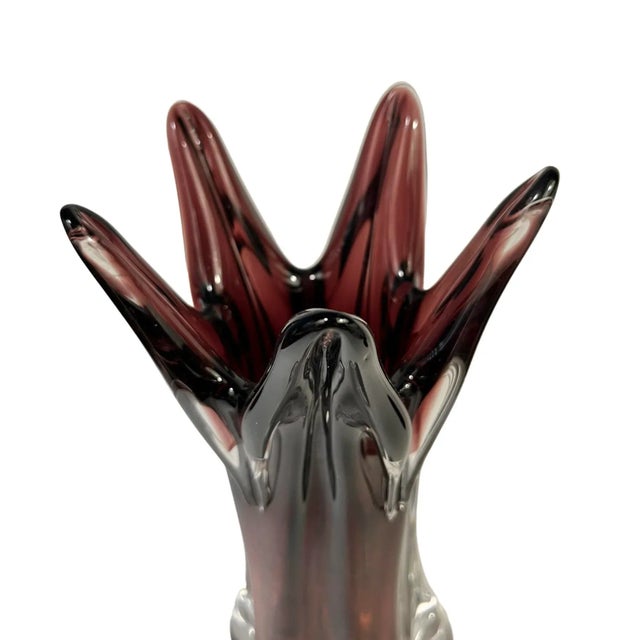 1960s 1960s Murano Attributed Sommerso Glass Vase For Sale - Image 5 of 7