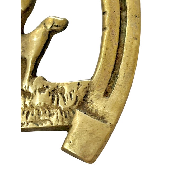 Mid 20th Century Mid 20th Century Vintage English Equestrian Horse and Hound Wall Hat Hook in Horseshoe Form For Sale - Image 5 of 7