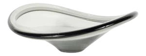 Mid-Century Modernist Holmegaard of Denmark Smoked Glass Curved Bowl