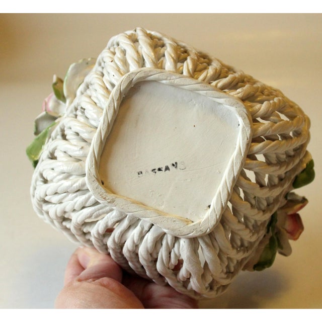 1970s 1970s Italian Ceramic Bowl With Roses Made by Bassano, Italy For Sale - Image 5 of 6