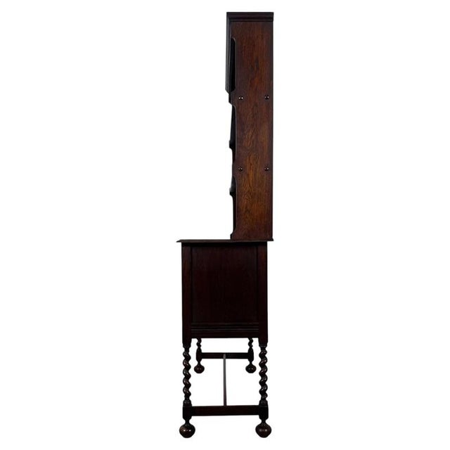 Antique Early 20th Century English Barley-Twist Oak Welsh Dresser For Sale - Image 11 of 13