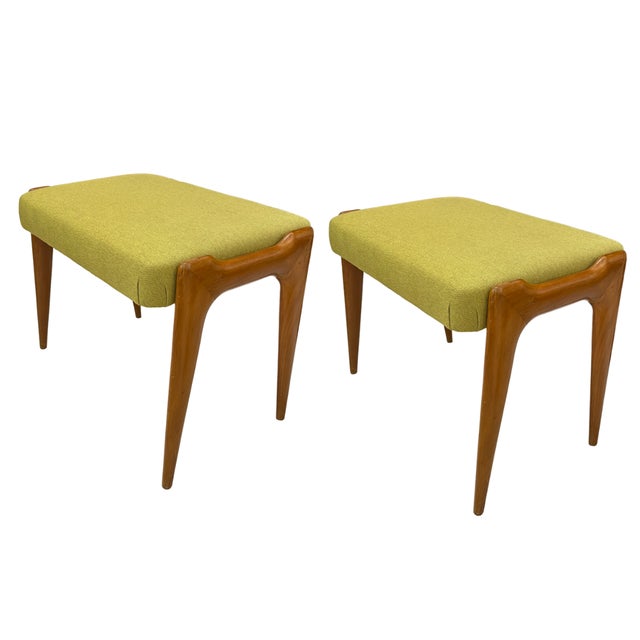 Brown Set of Mid-Century Italian Benches, 1950s For Sale - Image 8 of 8