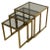 Italian Nesting Brass Tables - Set of 3 For Sale In Los Angeles - Image 6 of 6