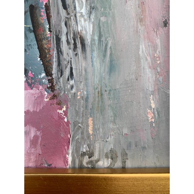 2000s "Profile of David" Modernist Abstract Oil Painting on Masonite, Framed For Sale - Image 4 of 6