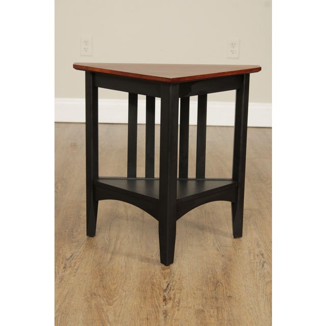 Ethan Allen 'American Impressions' Pair of Cherry Corner Tables Chairish