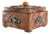 Wooden Jewelry Box with Silver Applications on Lid For Sale