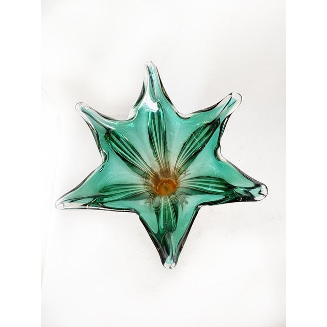 Large Italian Green and Transparent Vase, Italy, 1950 For Sale - Image 9 of 12