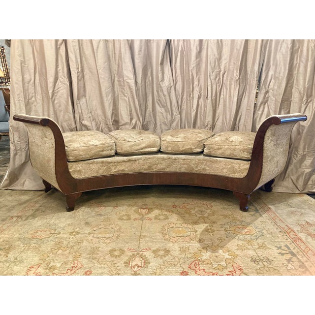 Pair of Demi Lune Settees For Sale - Image 4 of 11