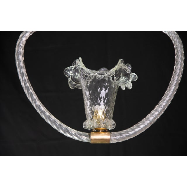Barovier e Toso Art Deco Barovier & Toso Pendant Light Murano Glass, 1940 For Sale - Image 4 of 11