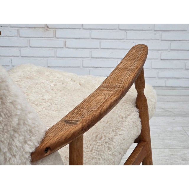 Vintage Danish Rocking Chair in Sheepskin, 1970s For Sale - Image 15 of 18