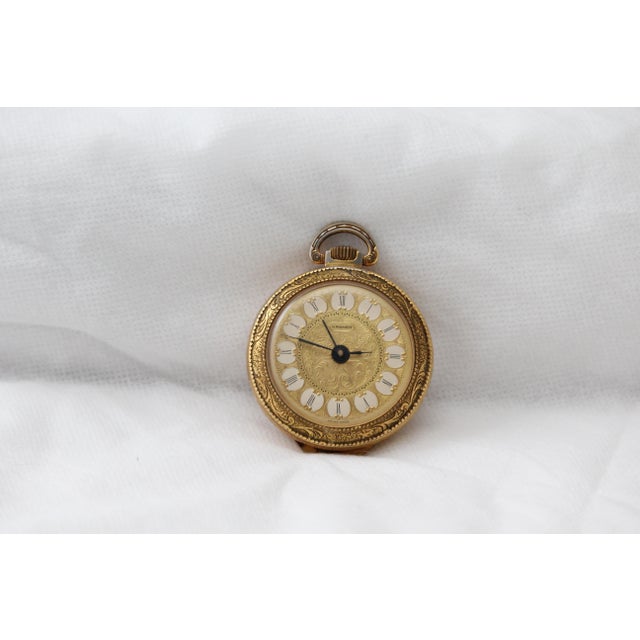 Baroque Swiss Gold Pocket Watch, 1920s For Sale - Image 3 of 18