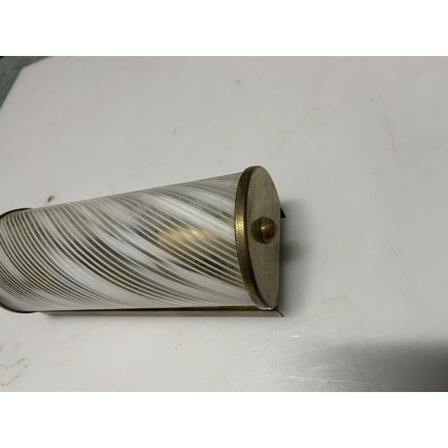 Murano Glass and Brass Sconces from Paolo Venini, 1970s, Set of 2 For Sale - Image 10 of 11