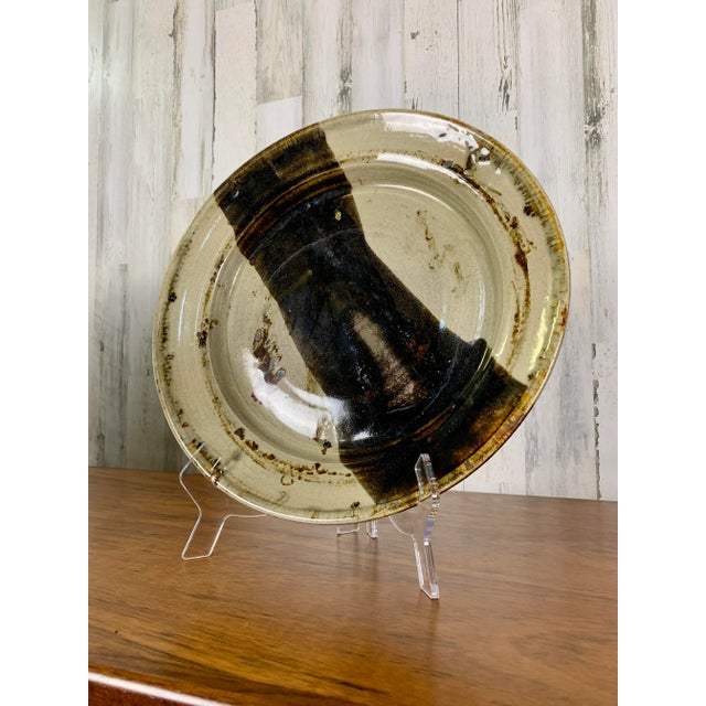 1980s 1980s Glazed Ceramic Charger For Sale - Image 5 of 13