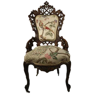 1880s Black Forest Side Chair