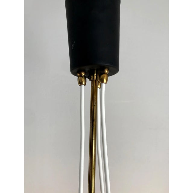 Gold Italian Brass Model 1104 Chandelier from Stilnovo, 1950s For Sale - Image 8 of 10