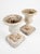 Enhance a garden or entryway with this striking pair of vintage cast iron planters. These classic Campana-style urns...