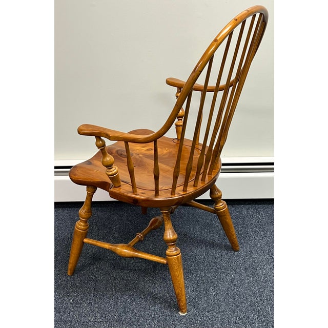 Ethan Allen Country Craftsman Bowback Windsor Armchair For Sale In New York - Image 6 of 11