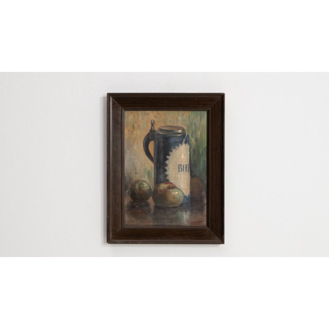 Brown Early 20th Century France Brown Wood Painting For Sale - Image 8 of 15