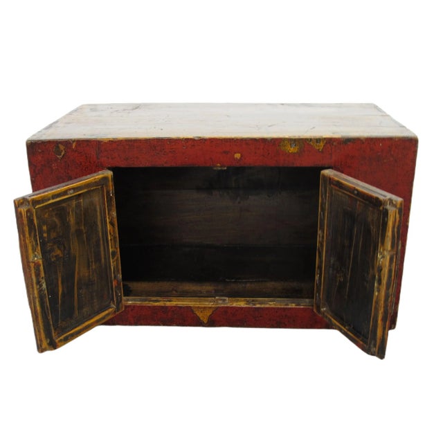 Red Antique China Red Cabinet For Sale - Image 8 of 8
