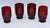 1950s Baltic Royal Ruby by Anchor Hocking Hand Blown 4pc Goblet Set For Sale In Palm Springs - Image 6 of 6