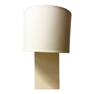 1970s Art Deco 'Bloc' Plaster Like Table Lamp - Attributed to Jean-Michael Frank For Sale
