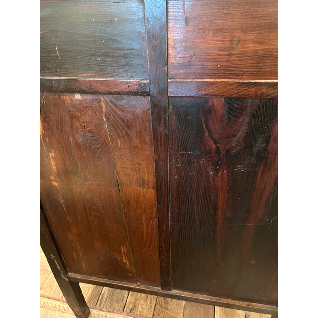 Red Antique Chinoiserie Lacquered Cabinet For Sale - Image 15 of 17