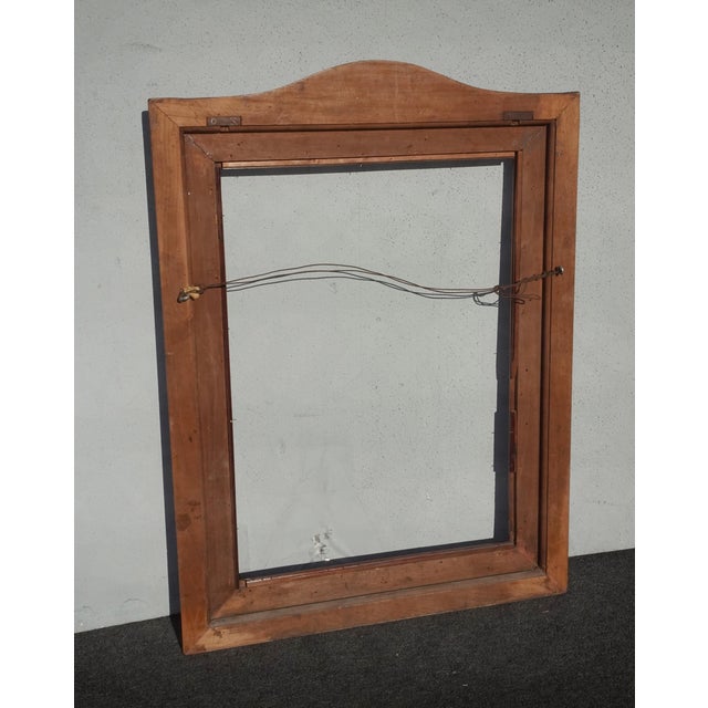 Vintage Solid Wood Brown Federal Style Picture Frame W an Eagle Motif For Sale - Image 13 of 14