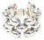 Vintage Sterling Silver Ball Linked Cuff Bracelet Hallmarked, 1970's For Sale