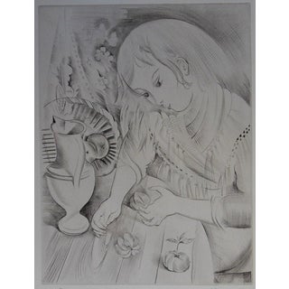 Mily Possoz, La jeune fille et la mandarine, Etching For Sale