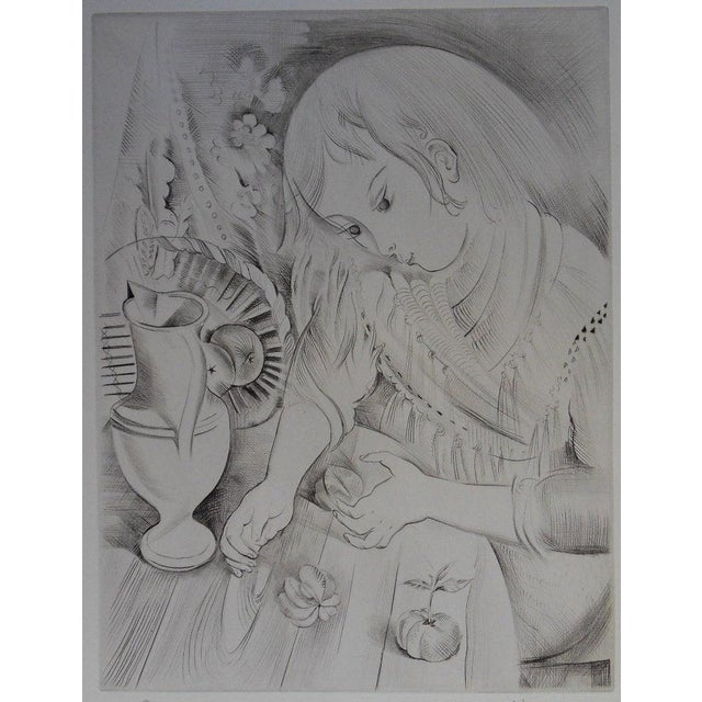 Mily Possoz, La jeune fille et la mandarine, Etching For Sale