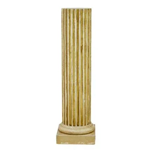 Metal Early 20th Century Scandinavian Gilt Pedestal Column, 1890s For Sale - Image 7 of 8