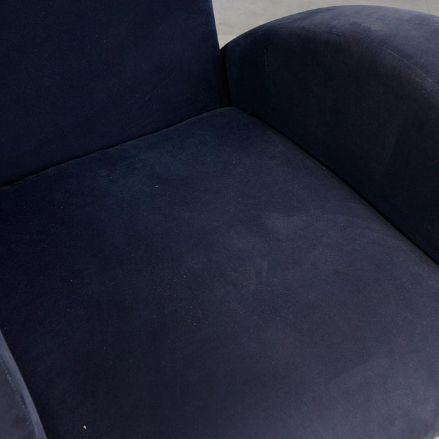 German Rocking Chair in Blue Velvet from Bretz, 1980s For Sale - Image 4 of 7