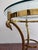 Metal Hollywood Regency Brass Swan & Glass Accent Table For Sale - Image 7 of 12