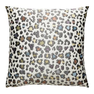 The House of Scalamandré Rosette Woven Pillow, Haze For Sale