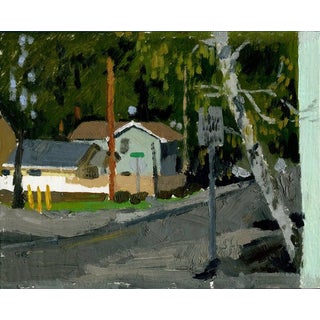 The Street Where You Live: Original Oil Painting Urban Plein Air Landscape For Sale