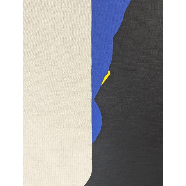 Emmanuel Araujo "Alesund" Contemporary Blue, Yellow & Black Geometric Abstract Painting, 2019 For Sale - Image 11 of 11